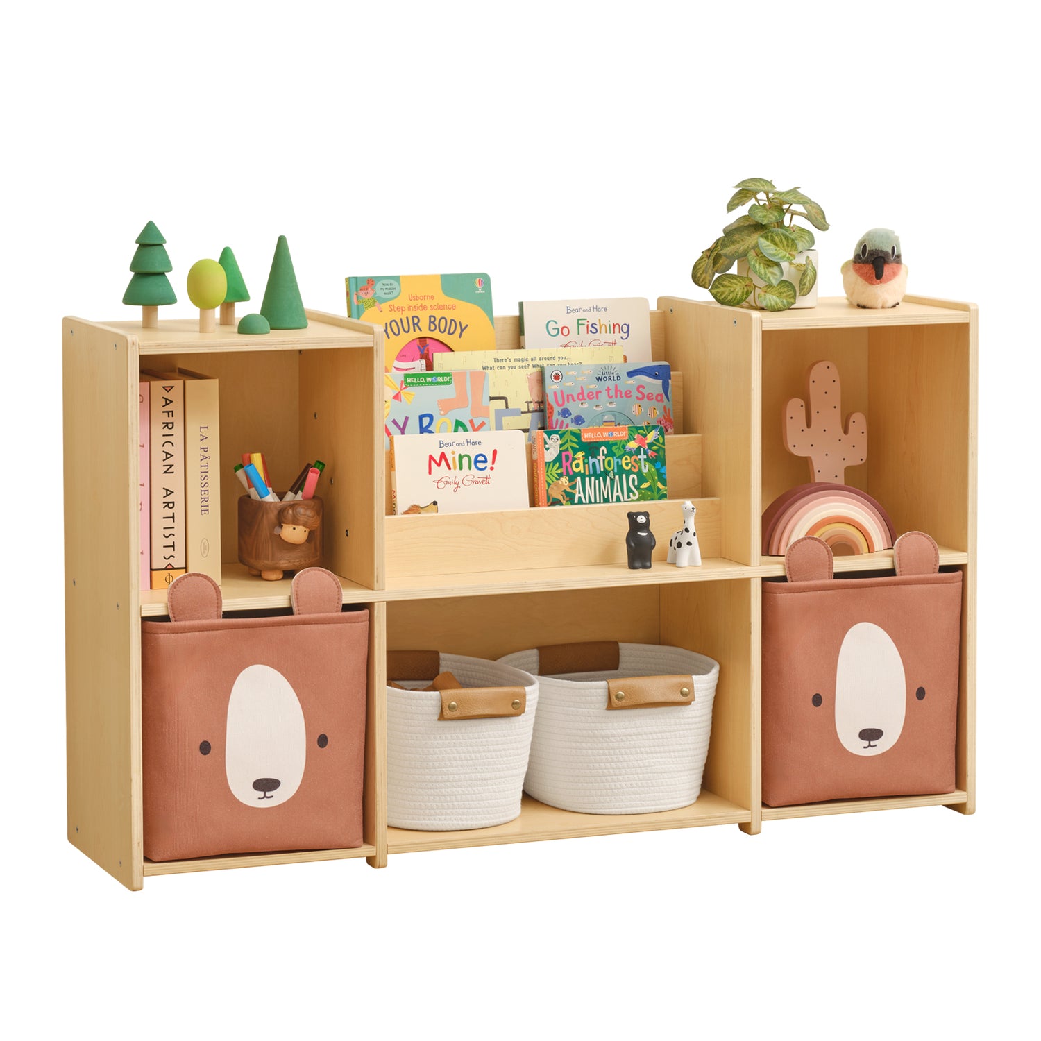 OOOK Montessori Bookshelf Toy Storage Organizer