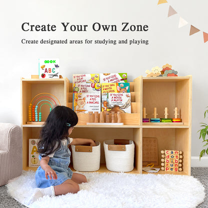 OOOK Multi-purpose Montessori Bookshelf Toy Storage Organizer