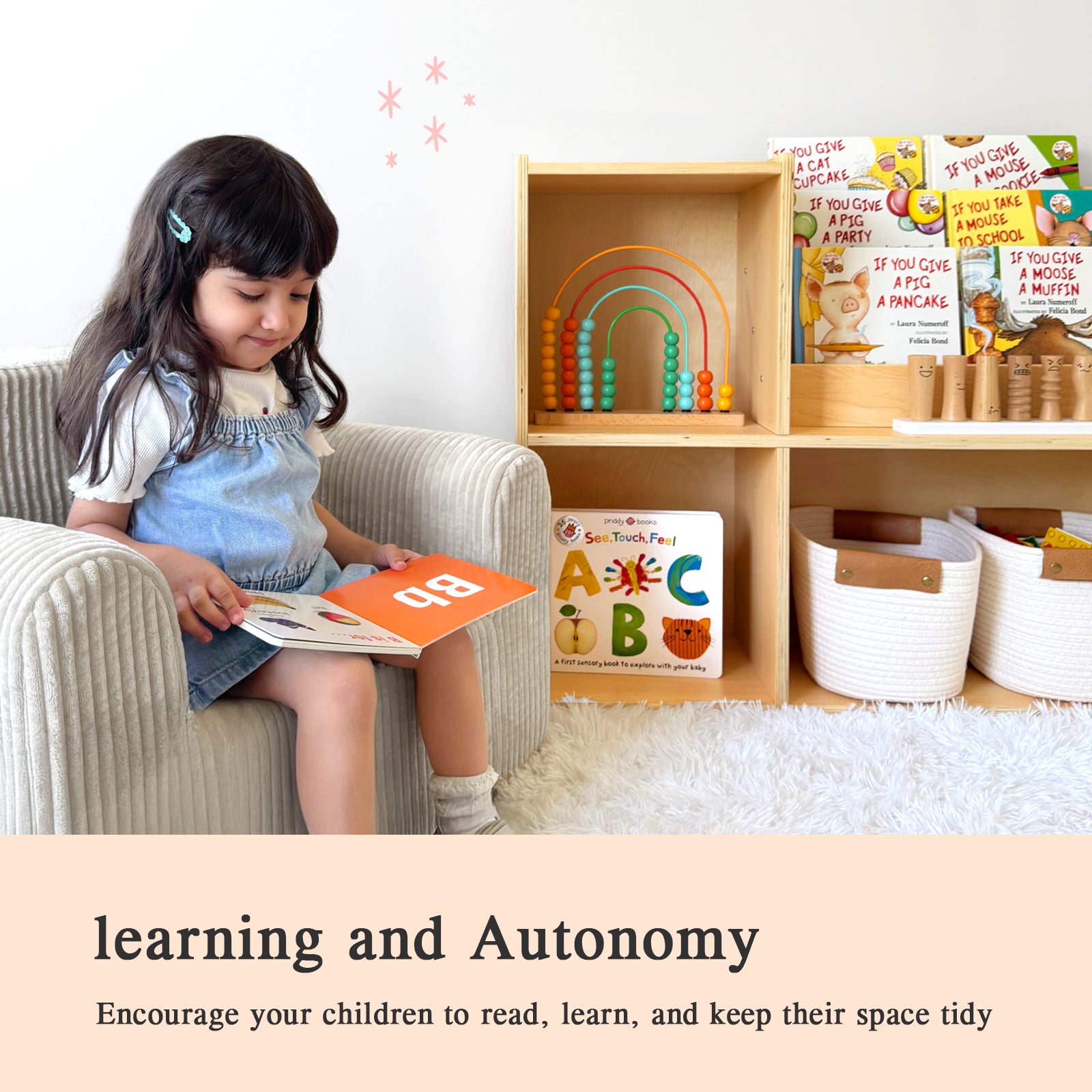 OOOK Multi-purpose Montessori Bookshelf Toy Storage Organizer