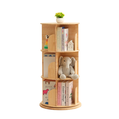OOOK Solid Wood Rotating Bookshelf for Kids