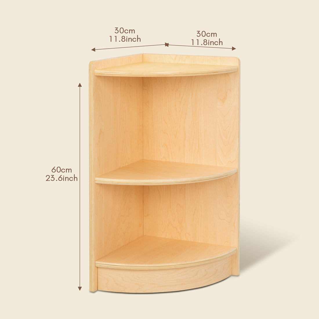 Wood Corner Cabinet, 2-Tier Toy Organizers and Storage