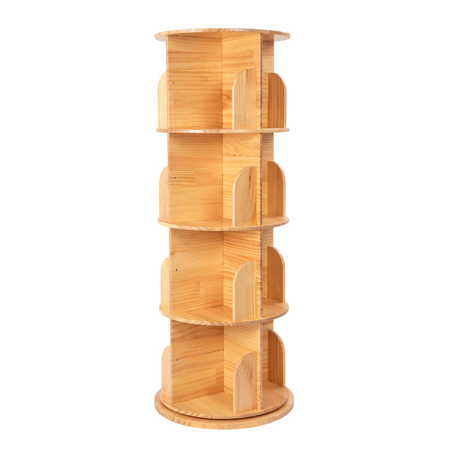 OOOK Solid Wood Rotating Bookshelf for Kids