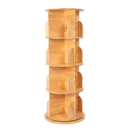 OOOK Solid Wood Rotating Bookshelf for Kids