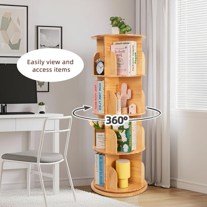OOOK Solid Wood Rotating Bookshelf for Kids