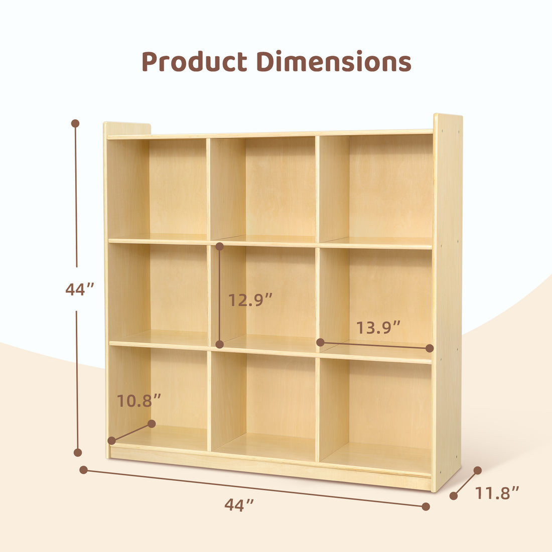 Montessori 10-Section Storage Cabinet