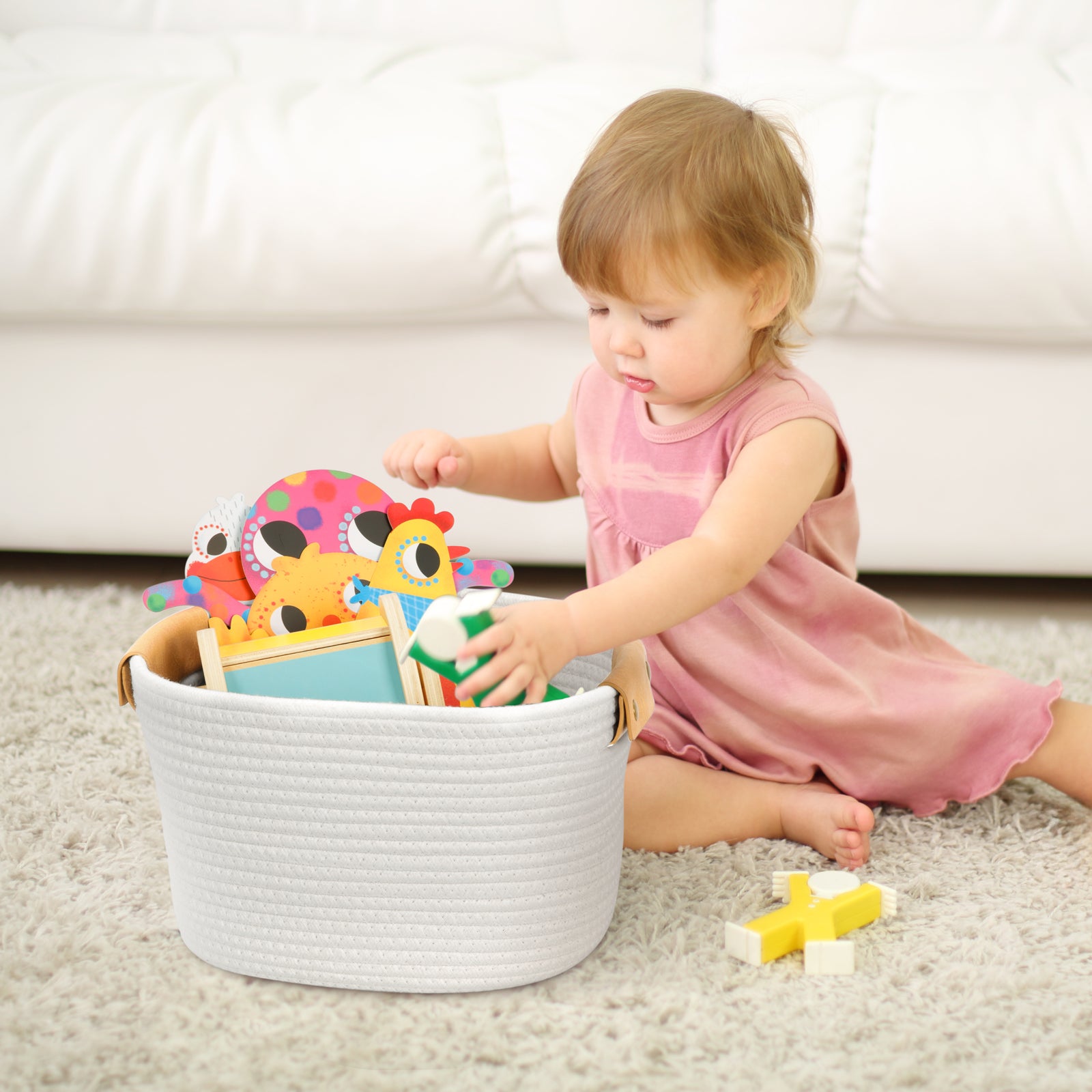 OOOK Storage Basket Set, 3 Pack Baskets for Shelves
