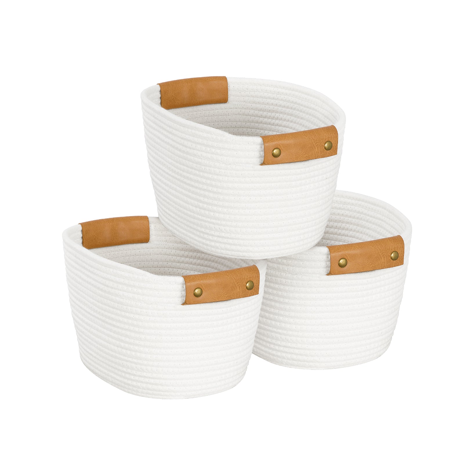 OOOK Storage Basket Set, 3 Pack Baskets for Shelves