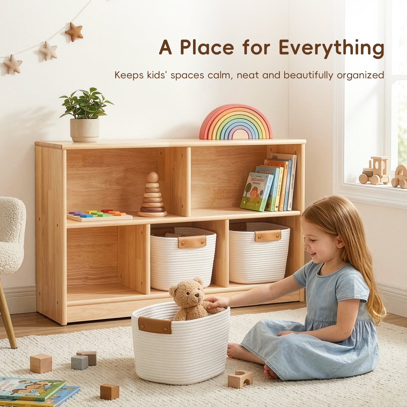 OOOK Storage Basket Set, 3 Pack Baskets for Shelves