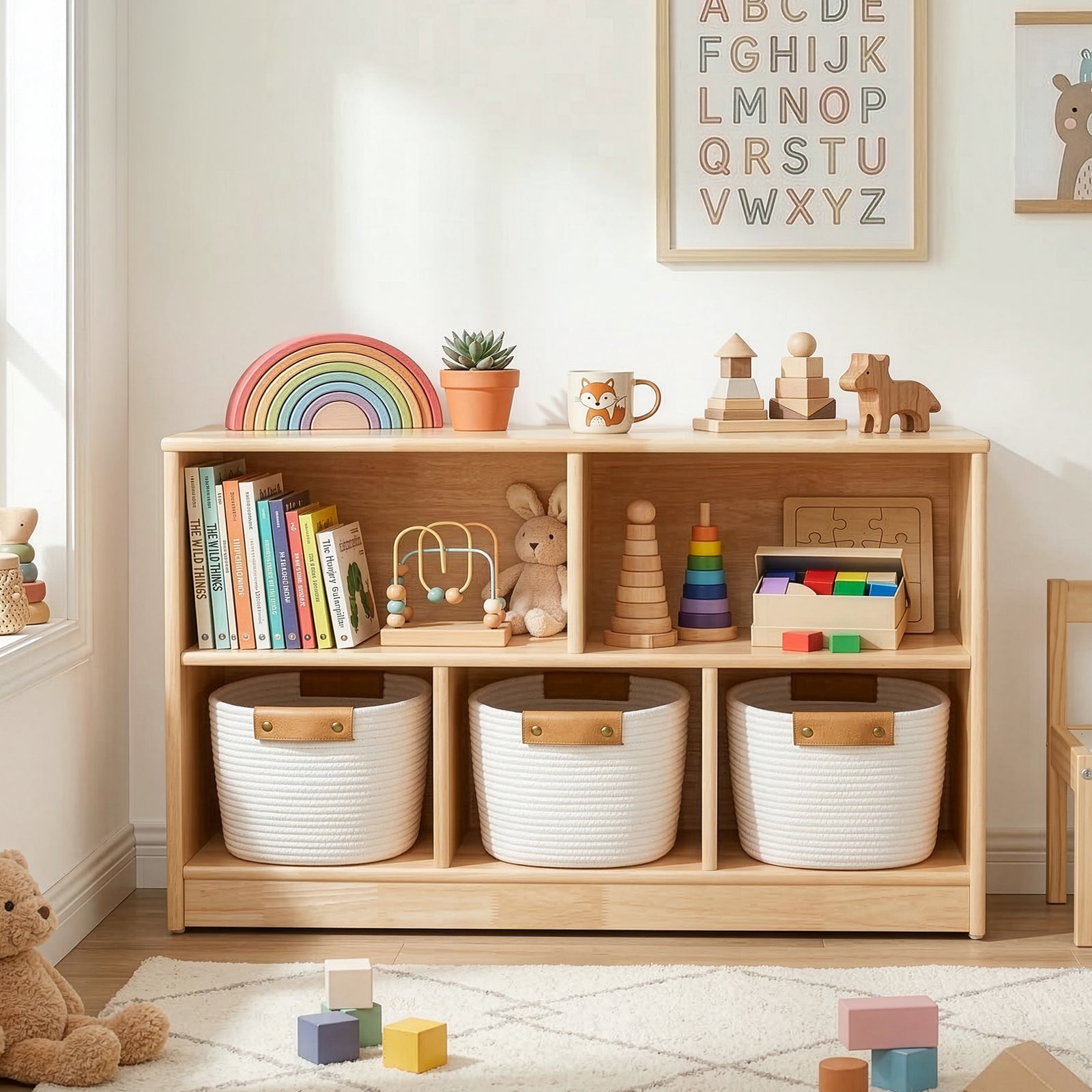 OOOK Storage Basket Set, 3 Pack Baskets for Shelves