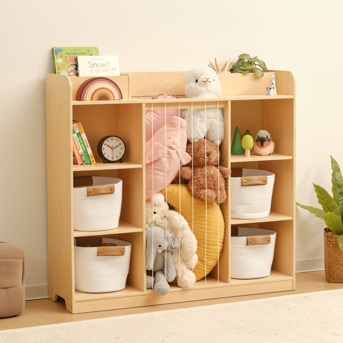 OOOK Wooden Toy Storage &amp; Display Organizer