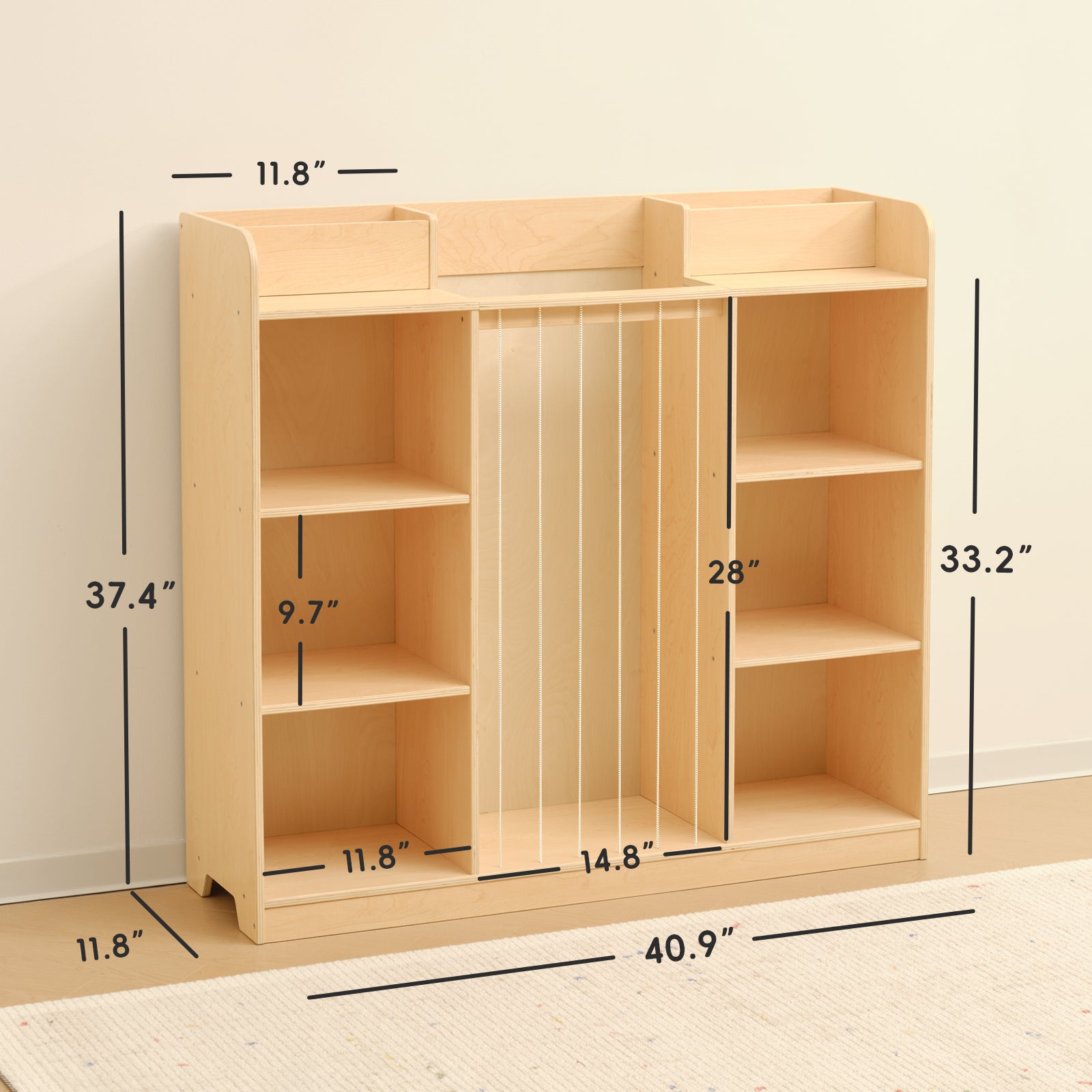 OOOK Wooden Toy Storage &amp; Display Organizer