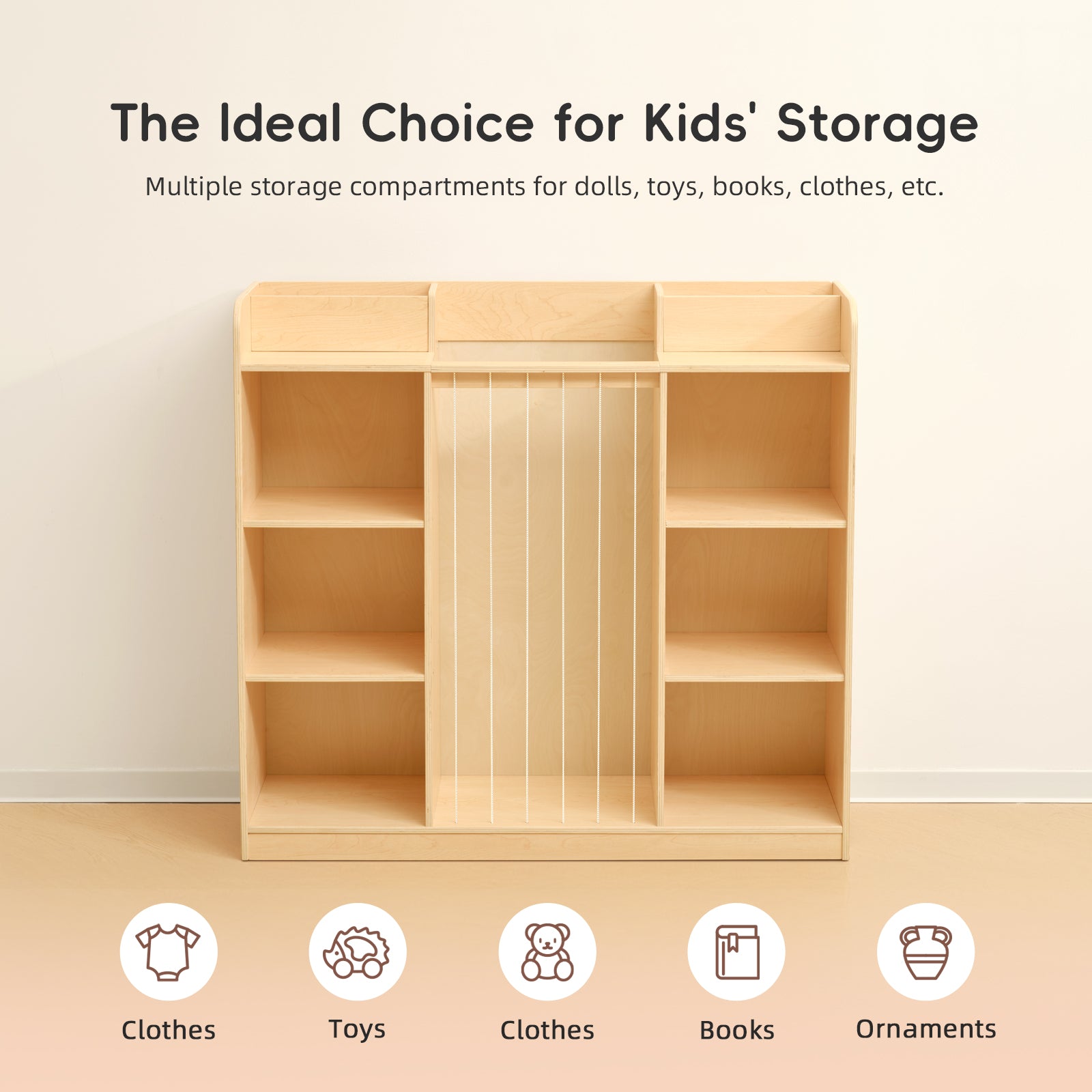OOOK Wooden Toy Storage &amp; Display Organizer