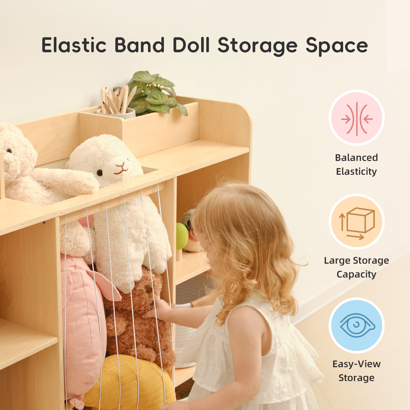OOOK Wooden Toy Storage &amp; Display Organizer