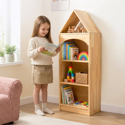 OOOK 4-Tier Rubberwood House Design Kids&