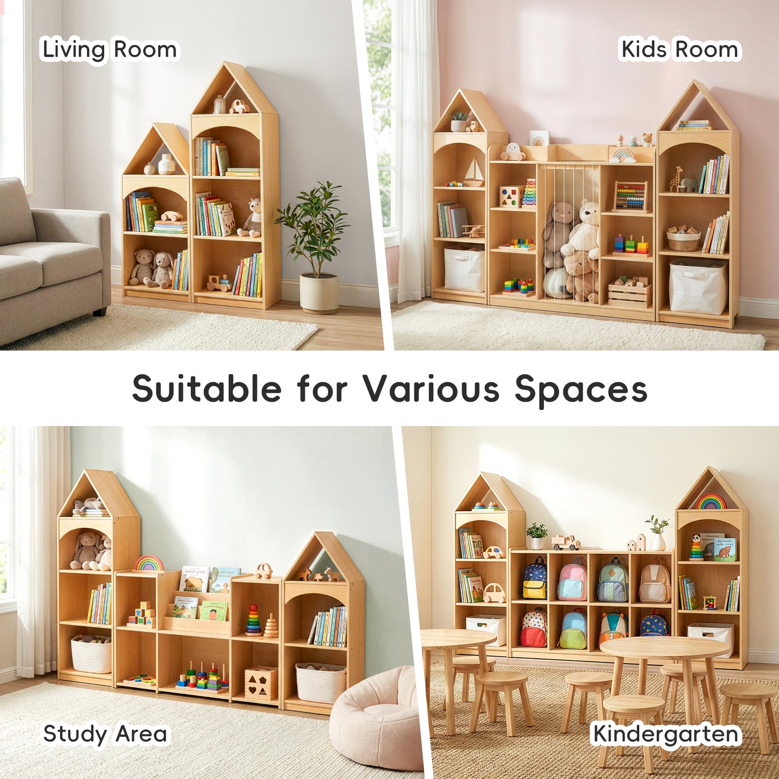 OOOK 3-Tier Adorable House Design Kids&