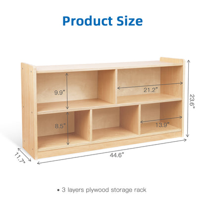 Montessori Shelf 5-Section Wooden Storage Cabinet