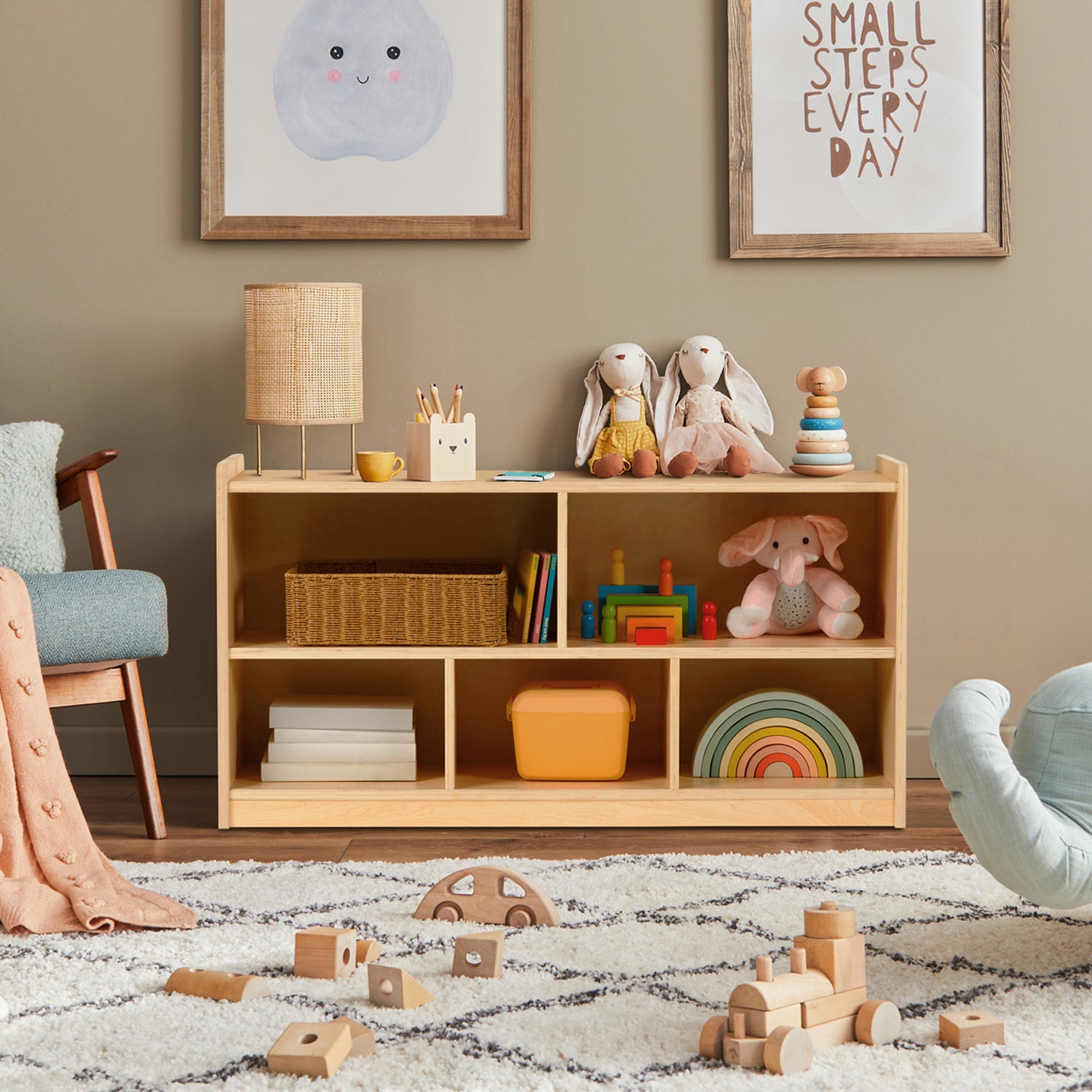 Montessori  5-Section Storage Cabinet