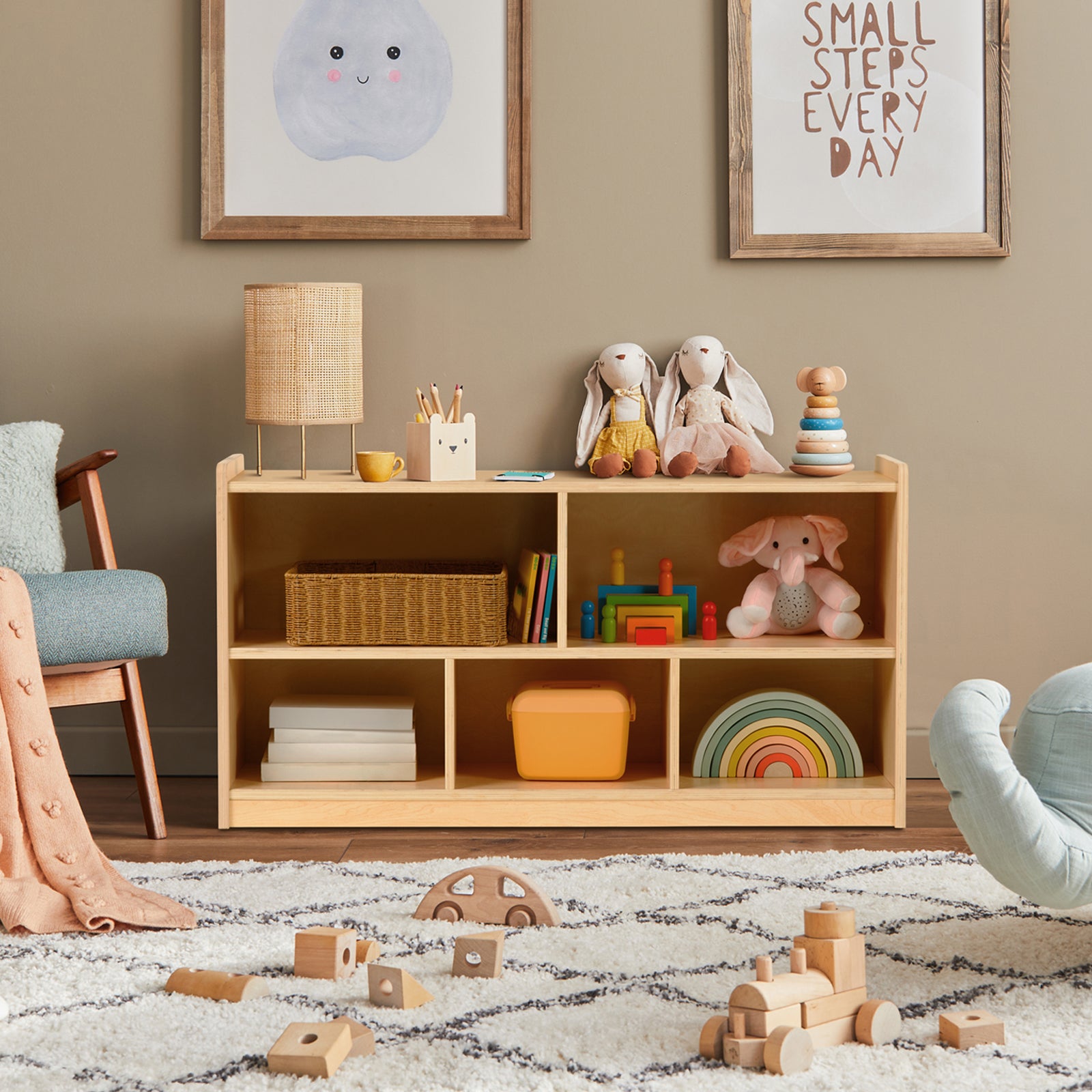 Montessori  5-Section Storage Cabinet