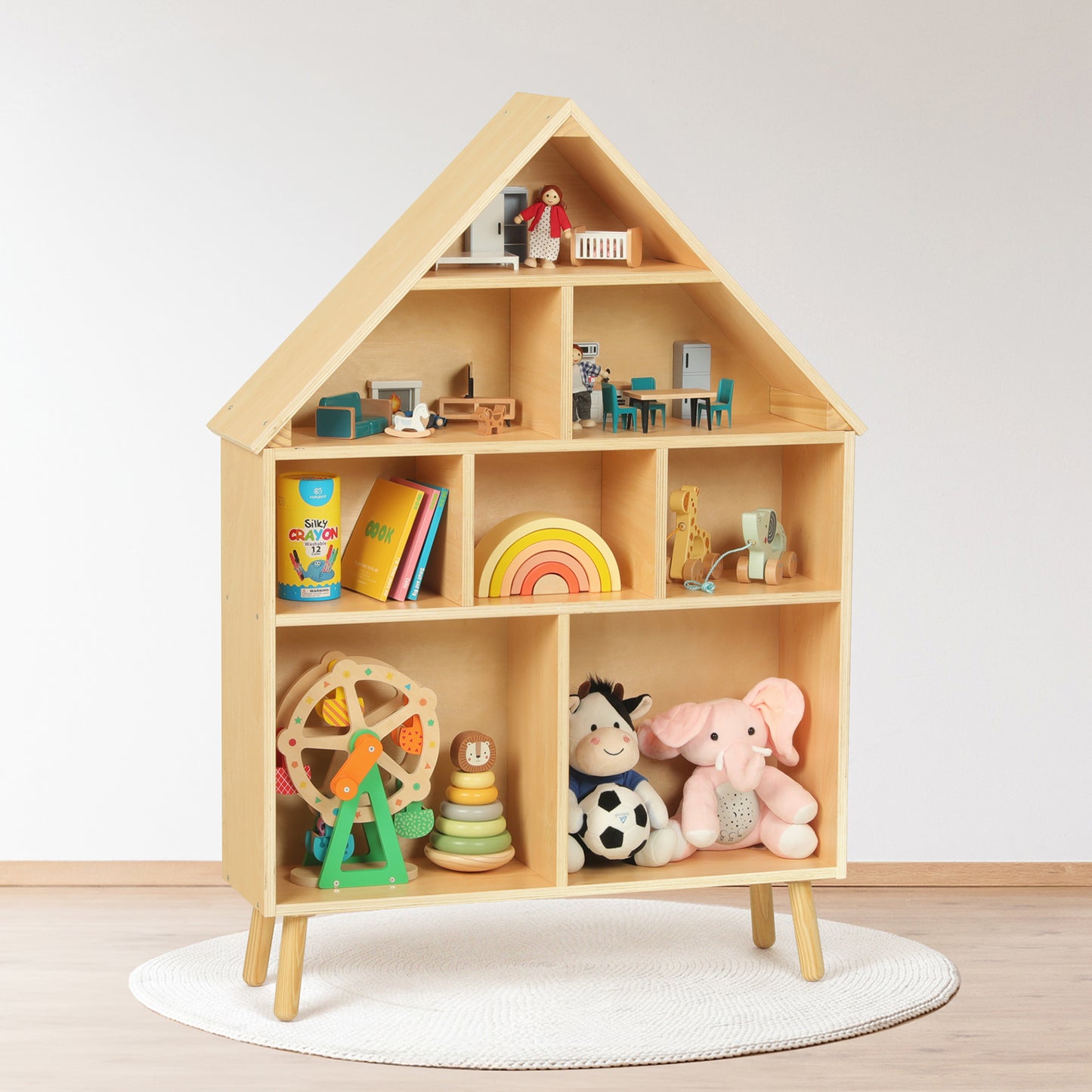 Wooden Montessori Shelf for Toddlers