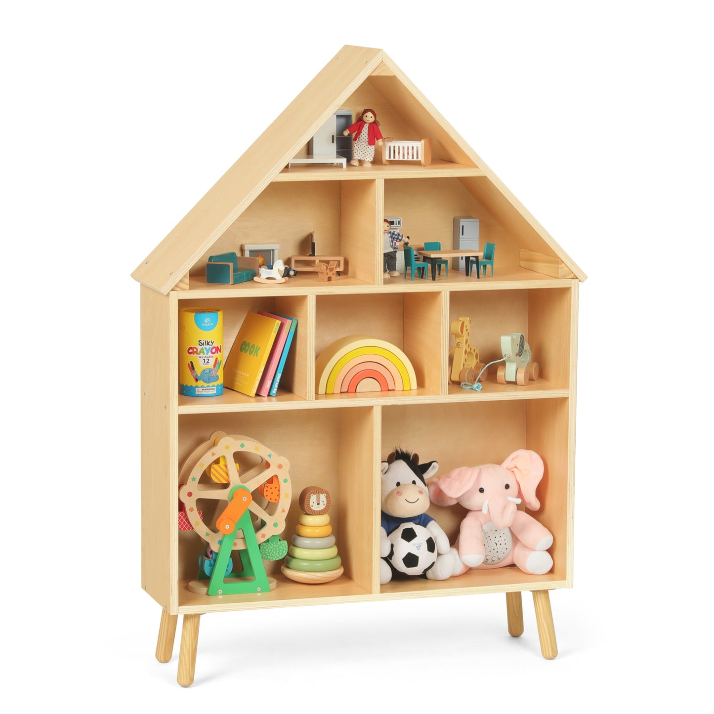 Wooden Montessori Shelf for Toddlers