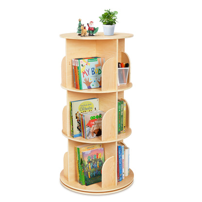 Kids Rotating Bookshelf Tower