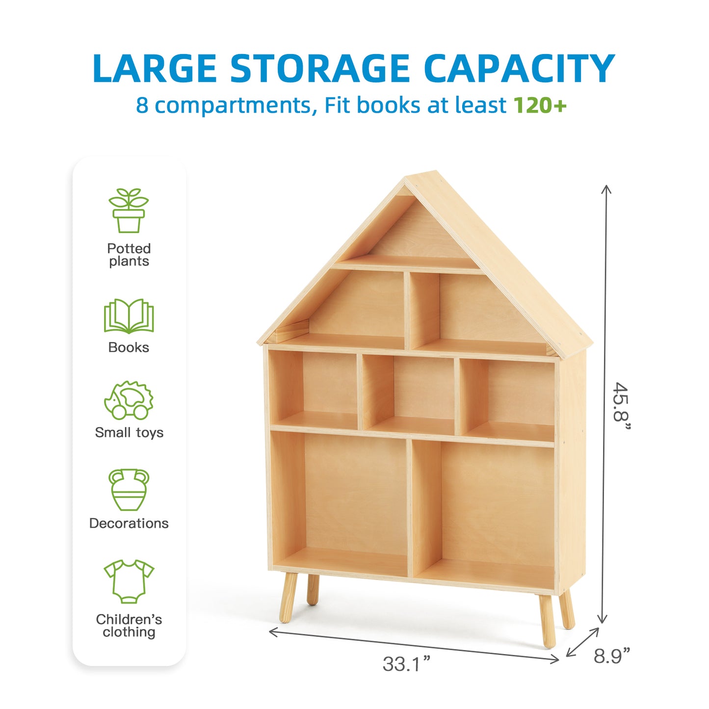 Wooden Montessori Shelf for Toddlers