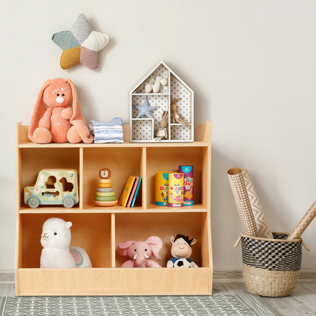 Kids Bookshelf and Toy Storage
