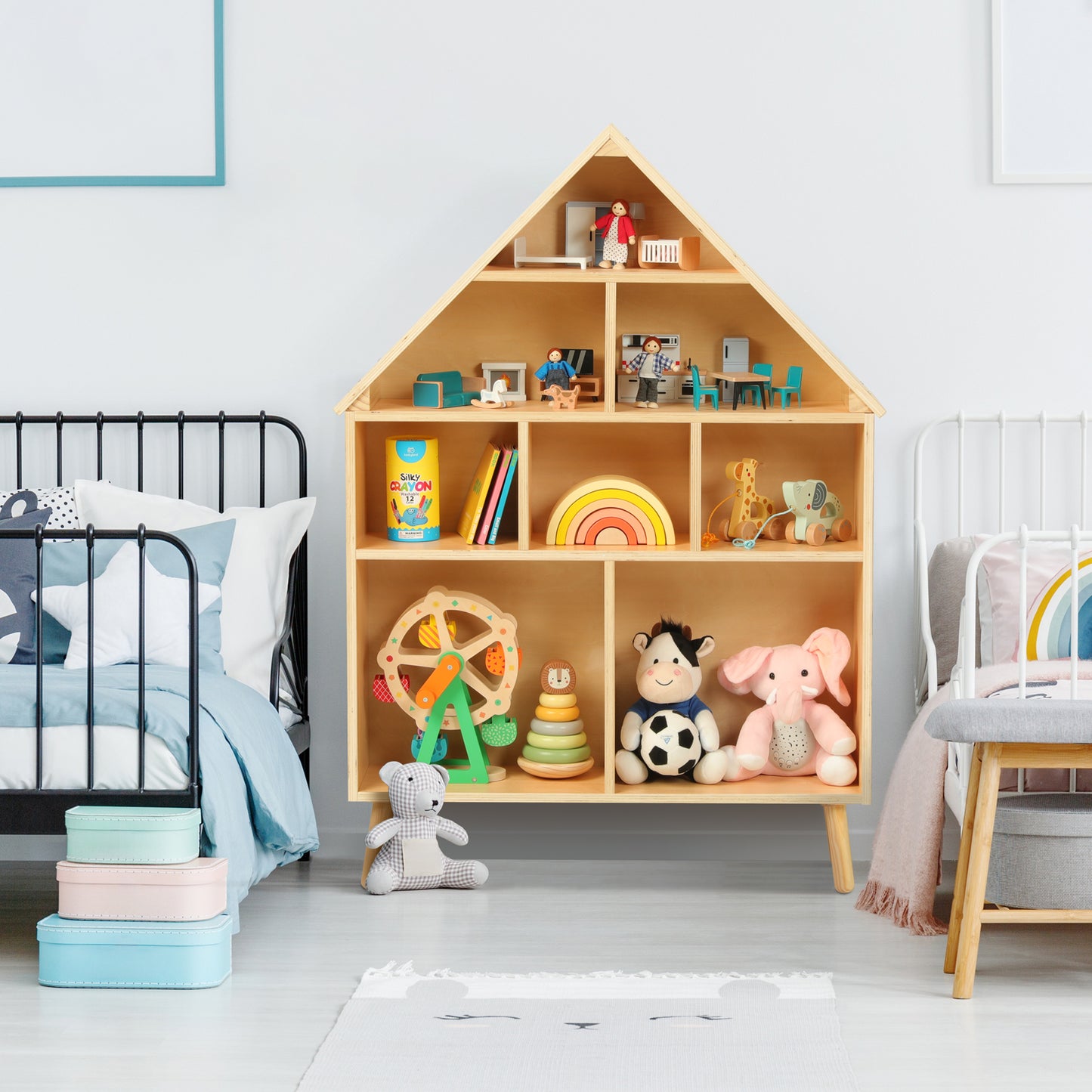 Wooden Montessori Shelf for Toddlers