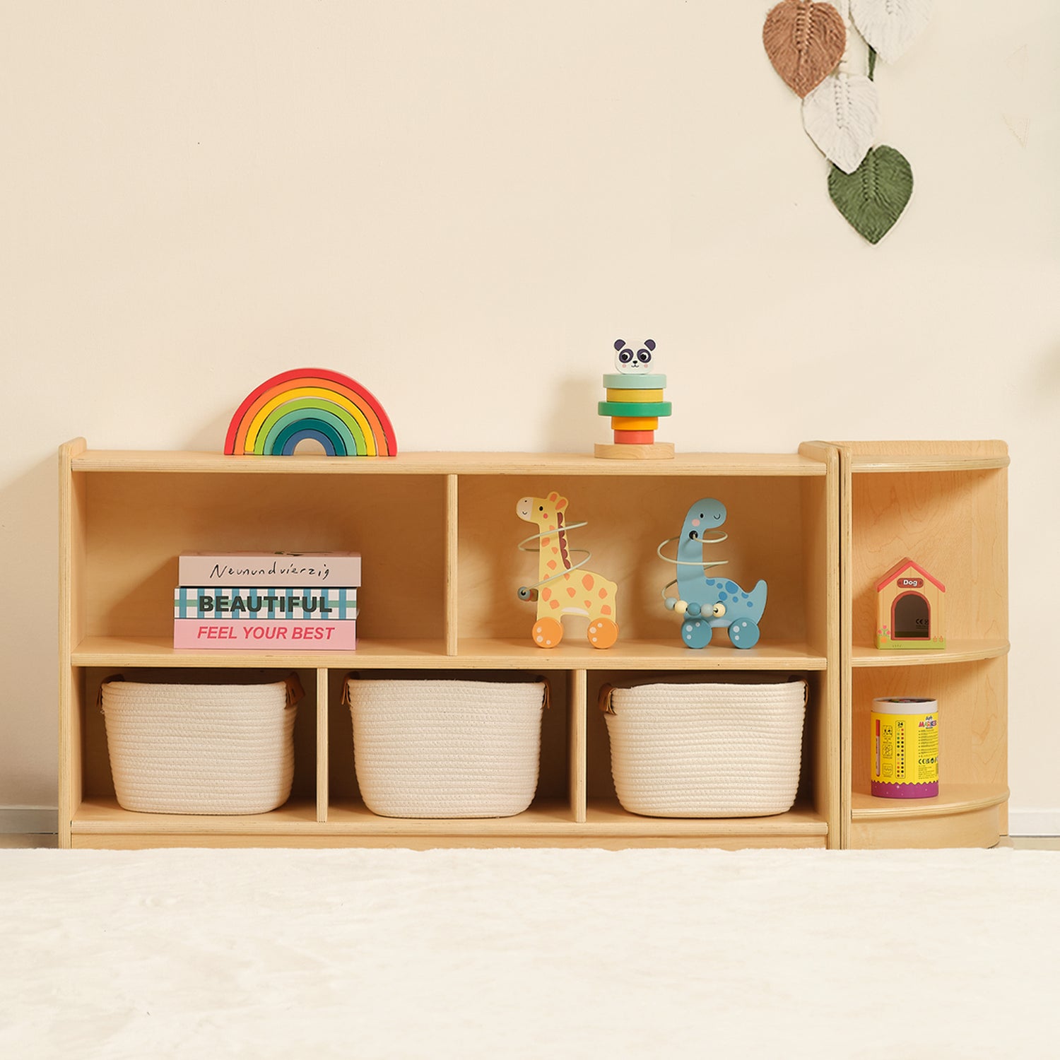 OOOK Plywood Montessori  5-Section Storage Cabinet
