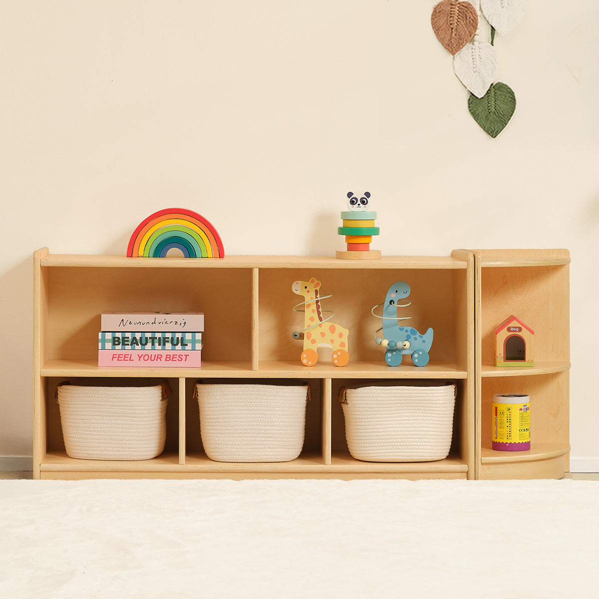 OOOK Plywood Montessori  5-Section Storage Cabinet
