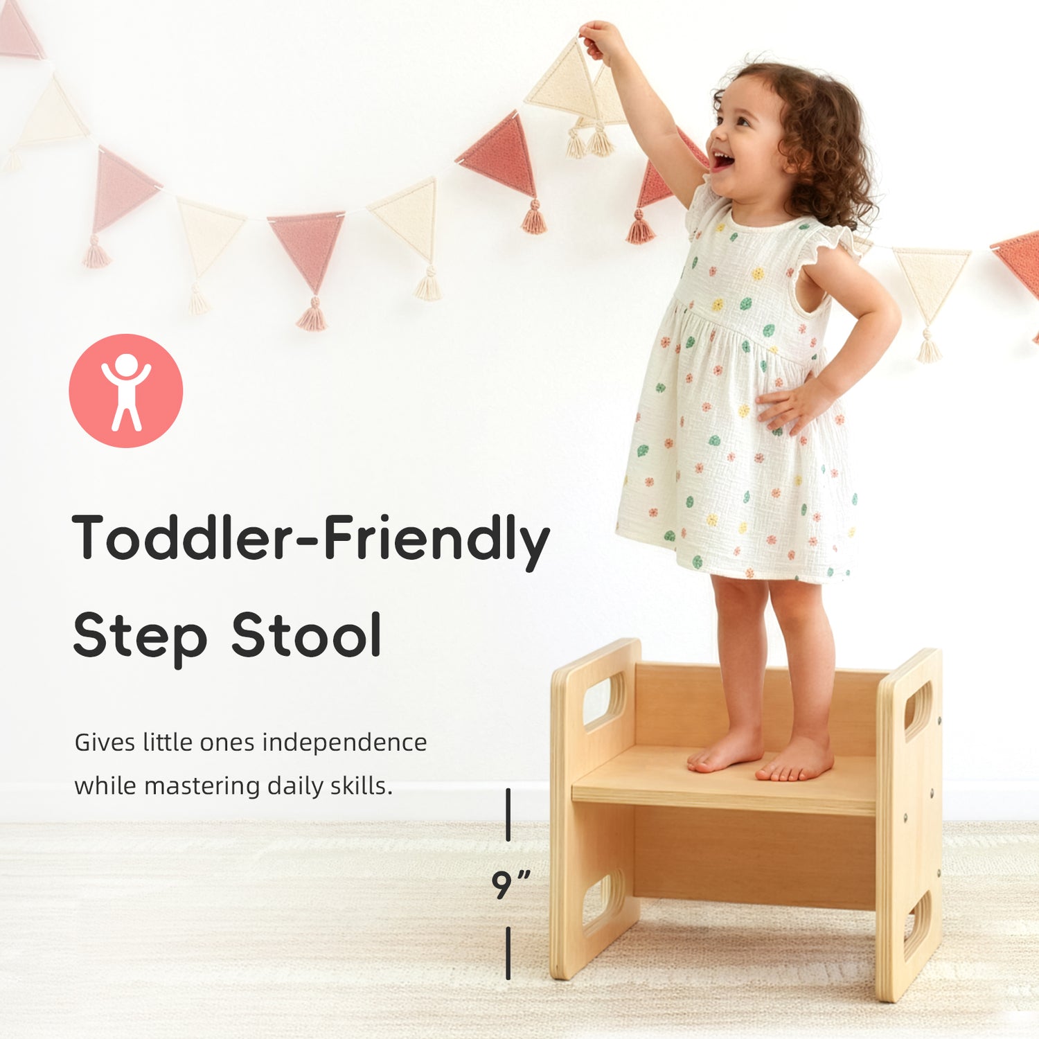 OOOK Montessori Weaning Table and Chair Set,Step Stool