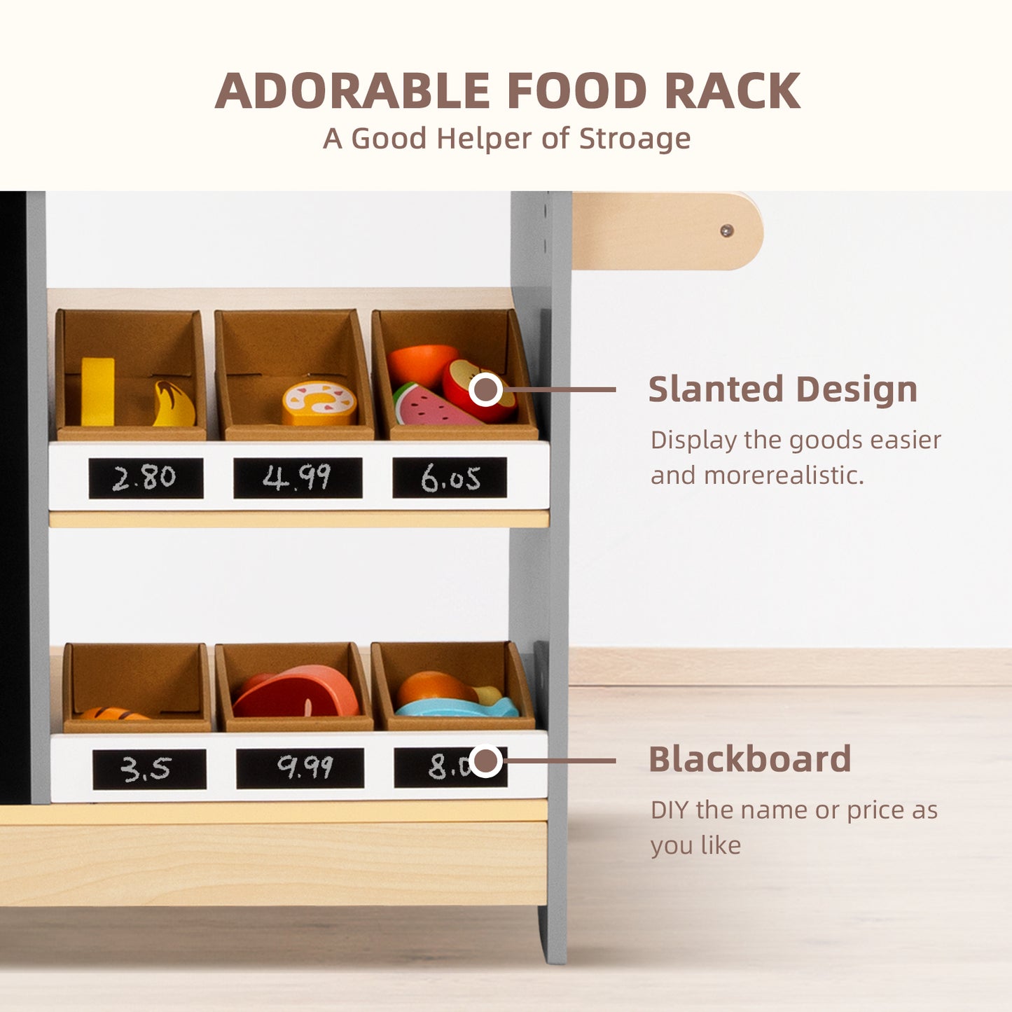 All-in-One Grocery Store Pretend Play with Chalkboards