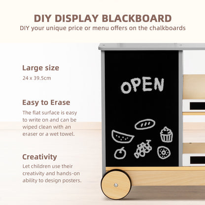 All-in-One Grocery Store Pretend Play with Chalkboards