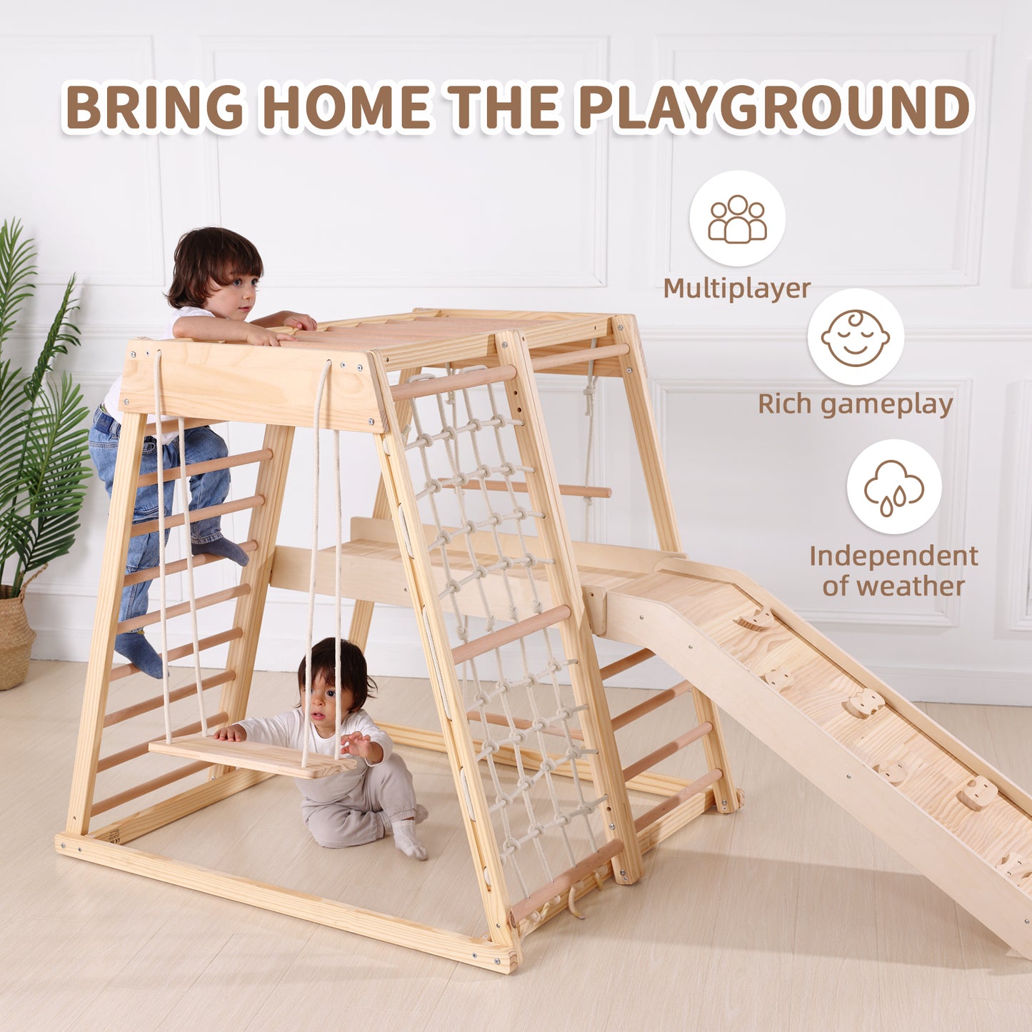 8 in 1 Indoor Kids Playground,Climbing Toys