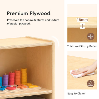 OOOK Wood Montessori Shelf and Toy Storage
