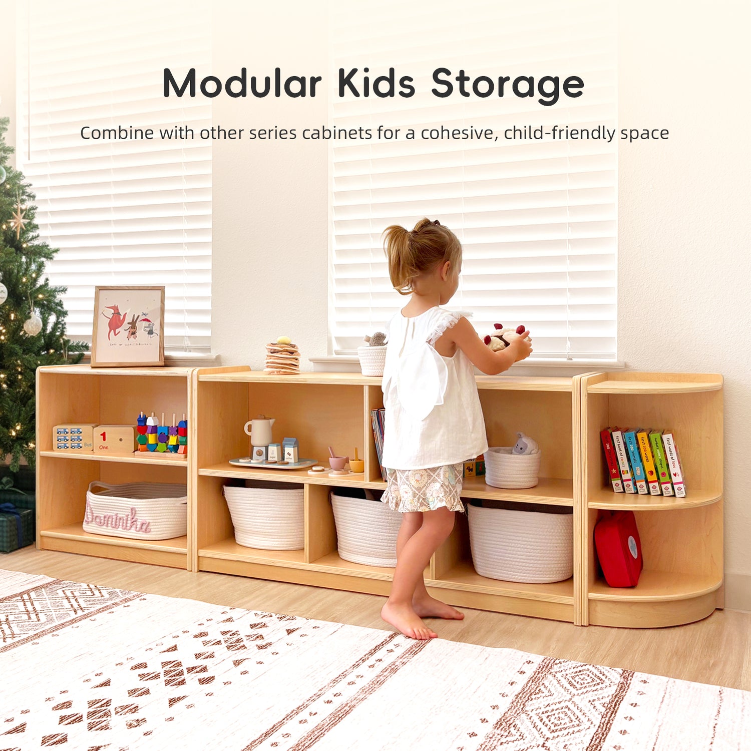 OOOK Wood Montessori Shelf and Toy Storage