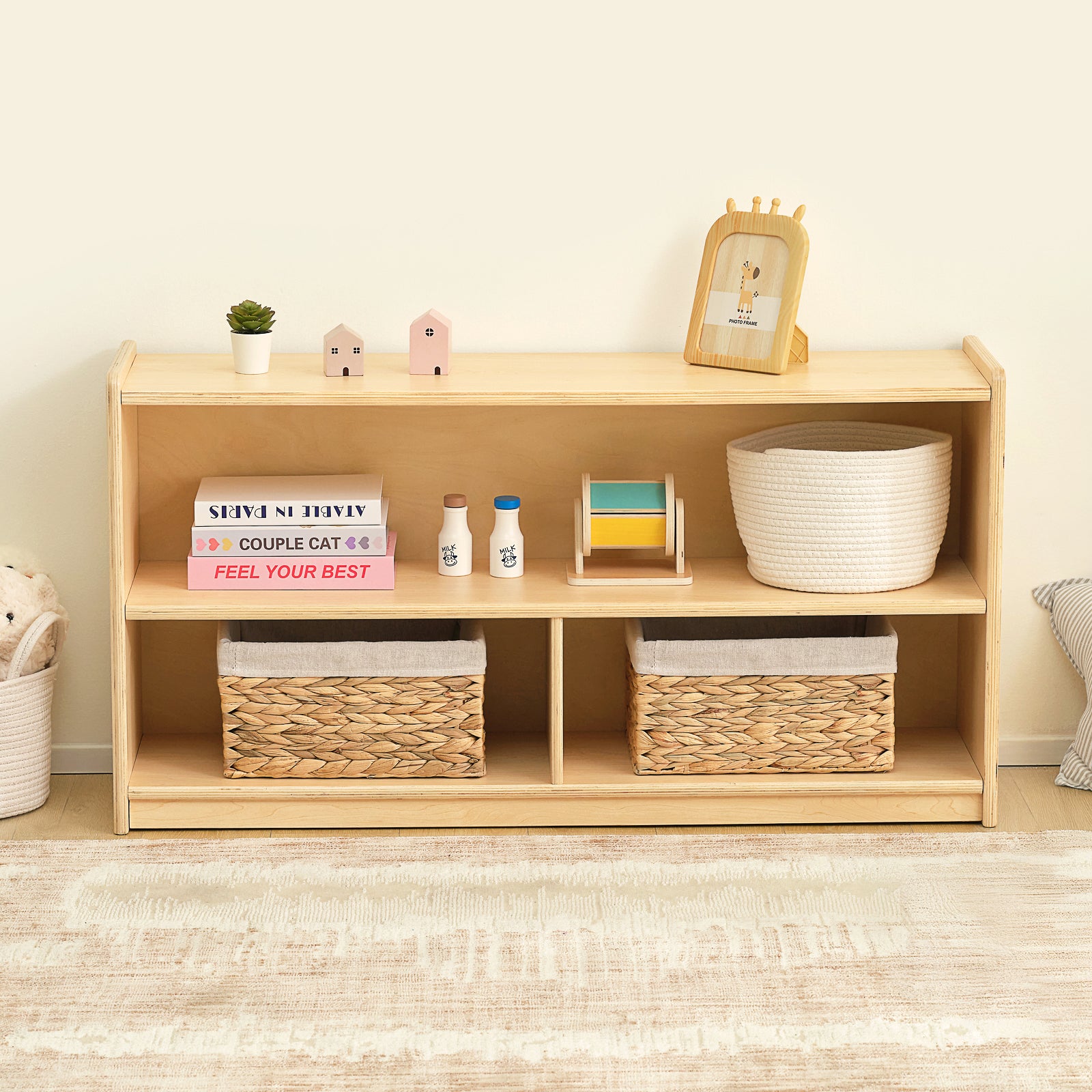 OOOK Wood Kids 2-Shelf  Organizer For Classroom &amp; Playroom