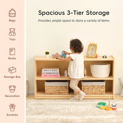 OOOK Wood Kids 2-Shelf  Organizer For Classroom &amp; Playroom