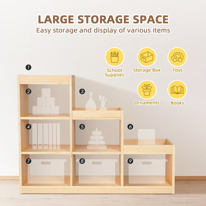 9 Cube Shelves Storage Cabinet