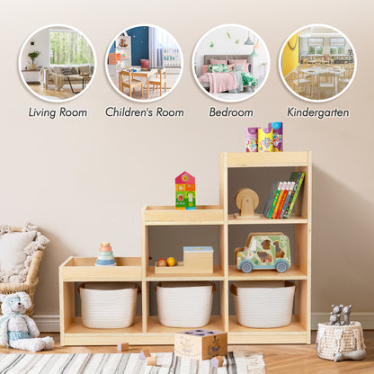 9 Cube Shelves Storage Cabinet