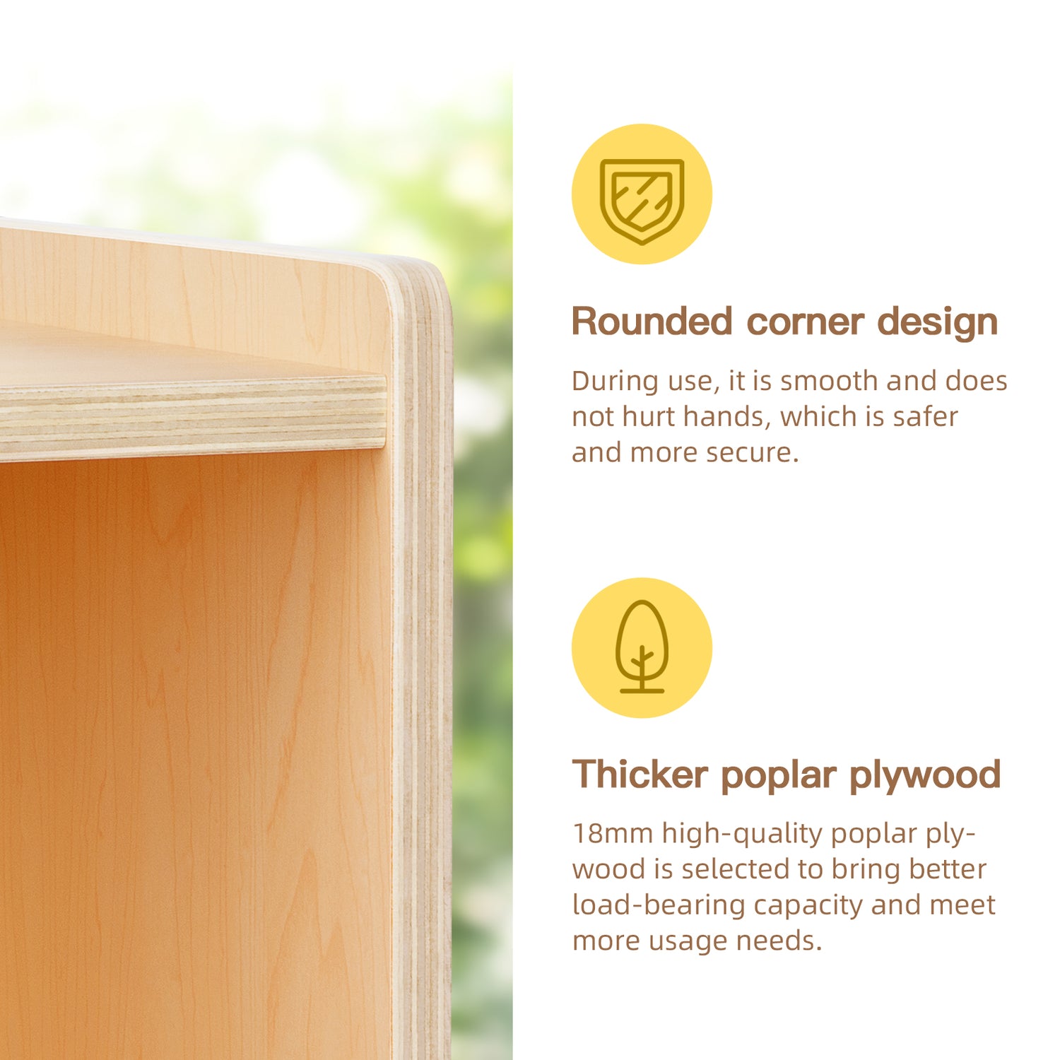 OOOK 8-Compartment Backpack Wooden Storage Cabinet