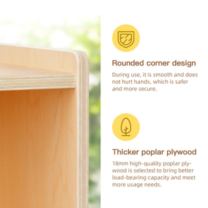 OOOK 8-Compartment Backpack Wooden Storage Cabinet