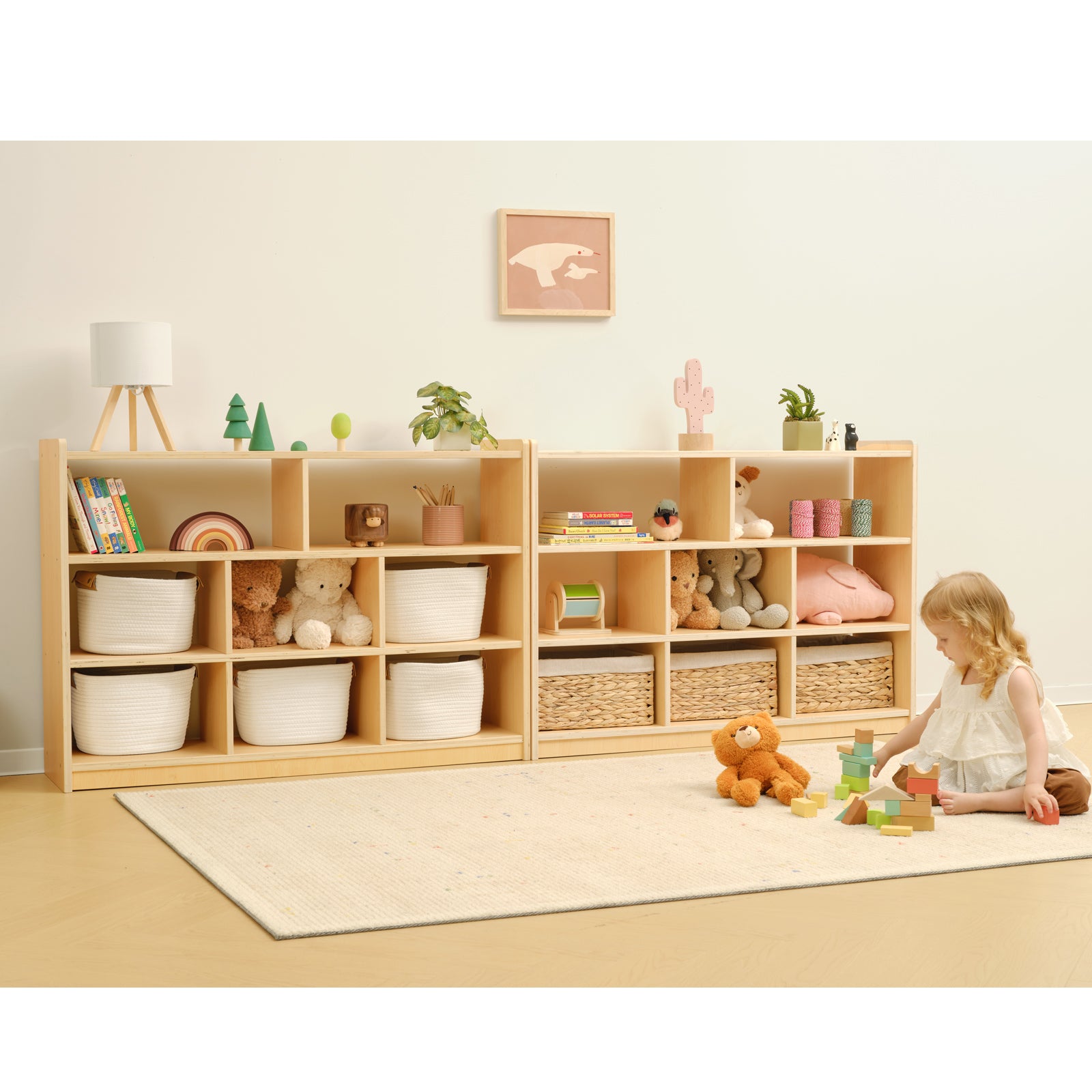 OOOK WOOD Montessori 8-Section Storage Cabinet