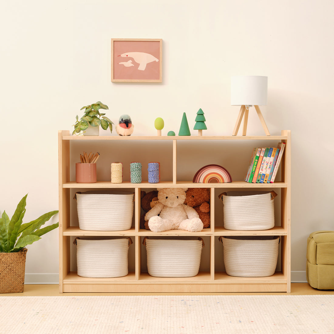 OOOK WOOD Montessori 8-Section Storage Cabinet