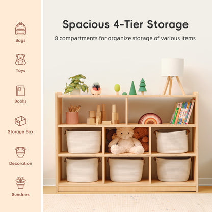OOOK WOOD Montessori 8-Section Storage Cabinet