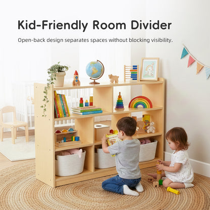 OOOK WOOD Montessori 8-Section Storage Cabinet
