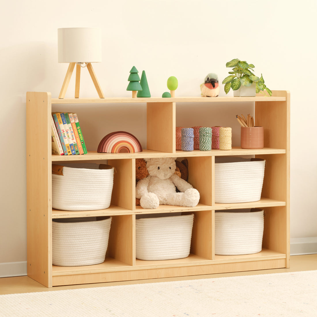 OOOK WOOD Montessori 8-Section Storage Cabinet