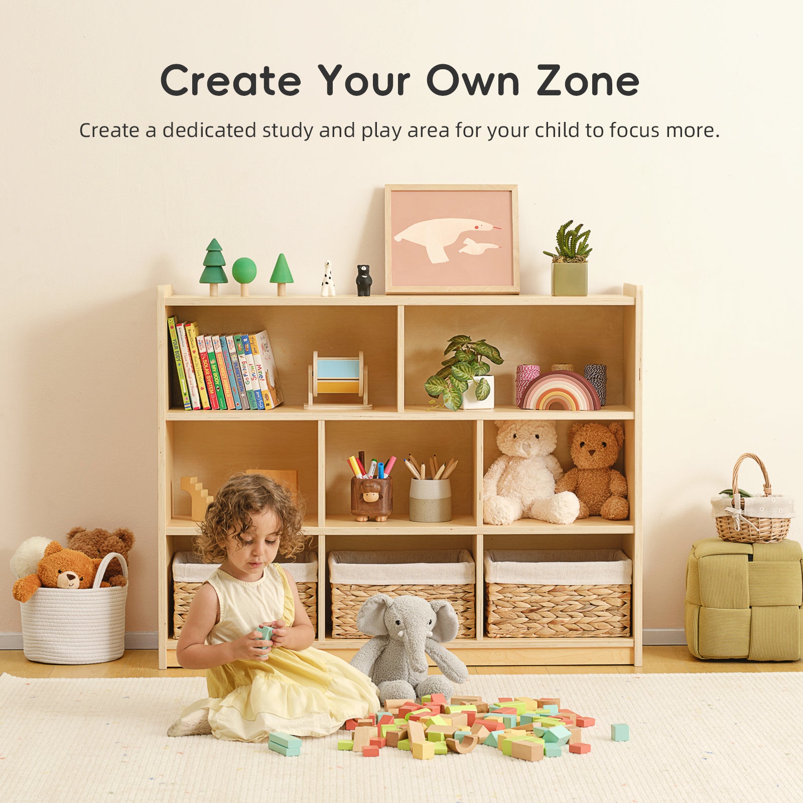 OOOK Montessori  8 Tier Toy Organizers and Storage Shelf