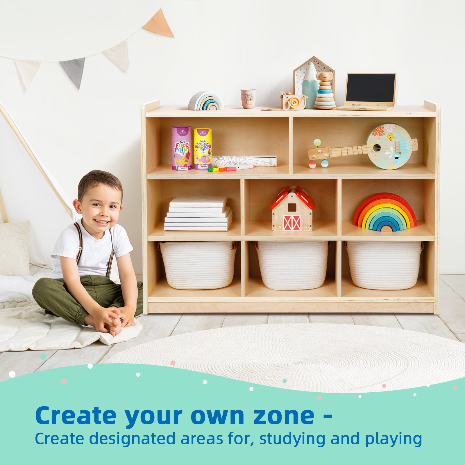 Toy Organizers and Storage Montessori Shelf 8 Shelf