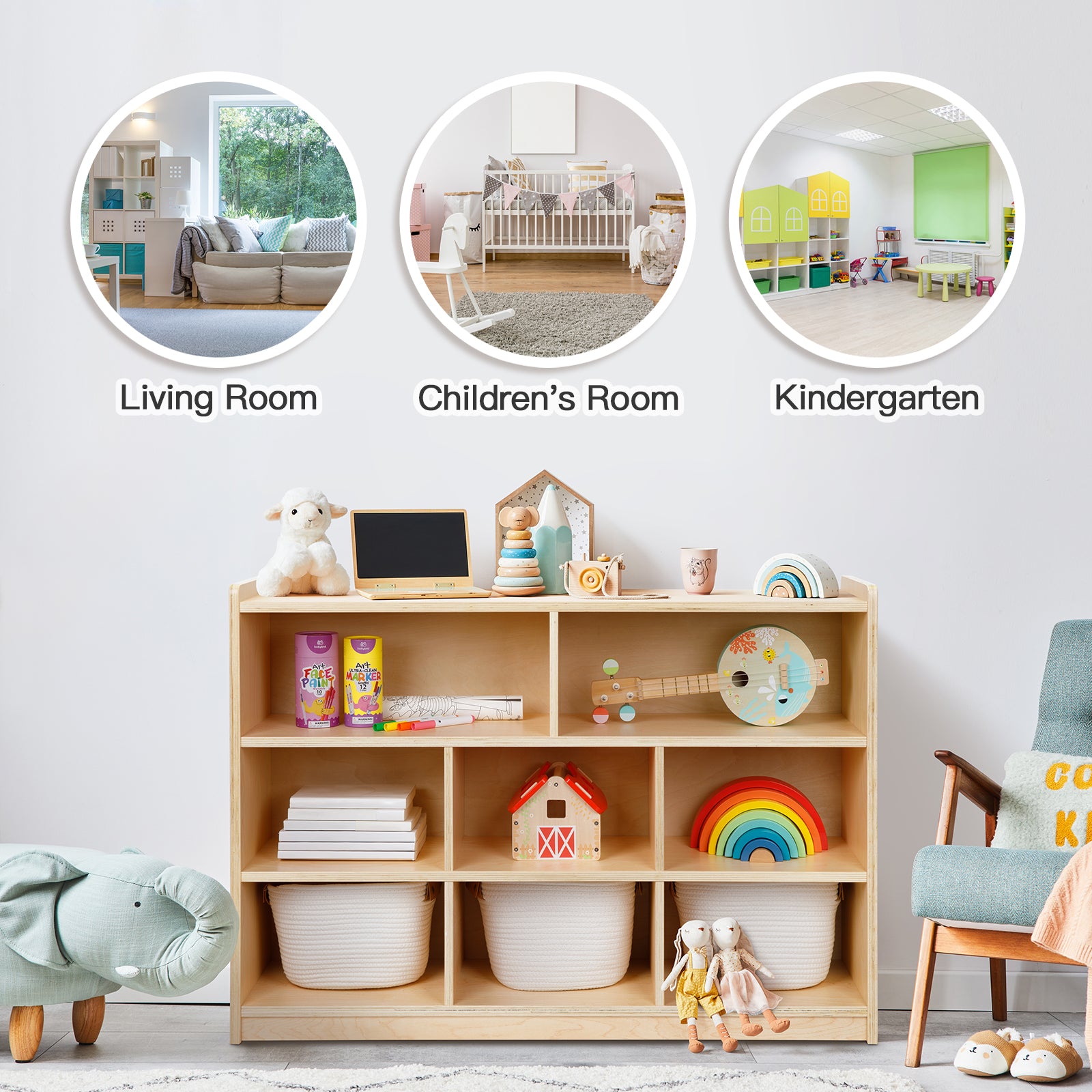 Toy Organizers and Storage Montessori Shelf 8 Shelf